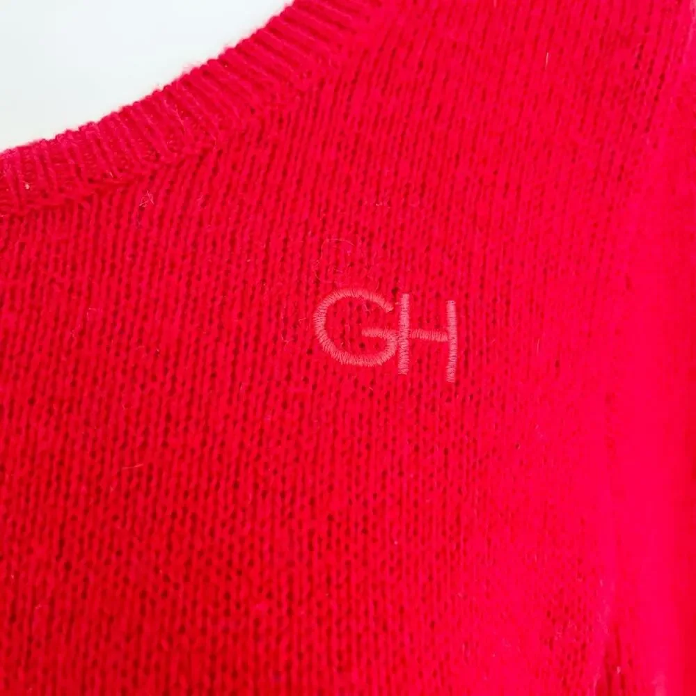 ABERCROMBIE & FITCH Gilly Hicks Red Crewneck Sweater M Cozy Classic